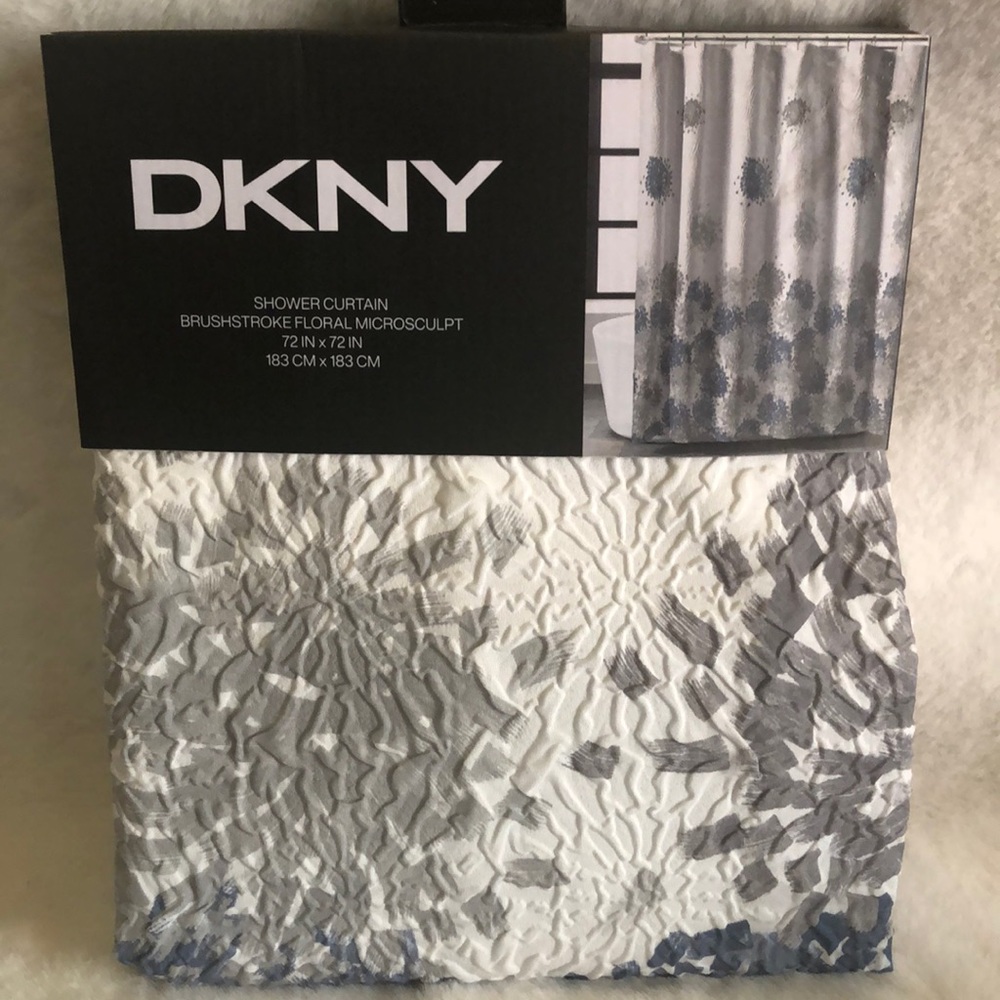 DKNY Brushstroke Floral Shower Curtain